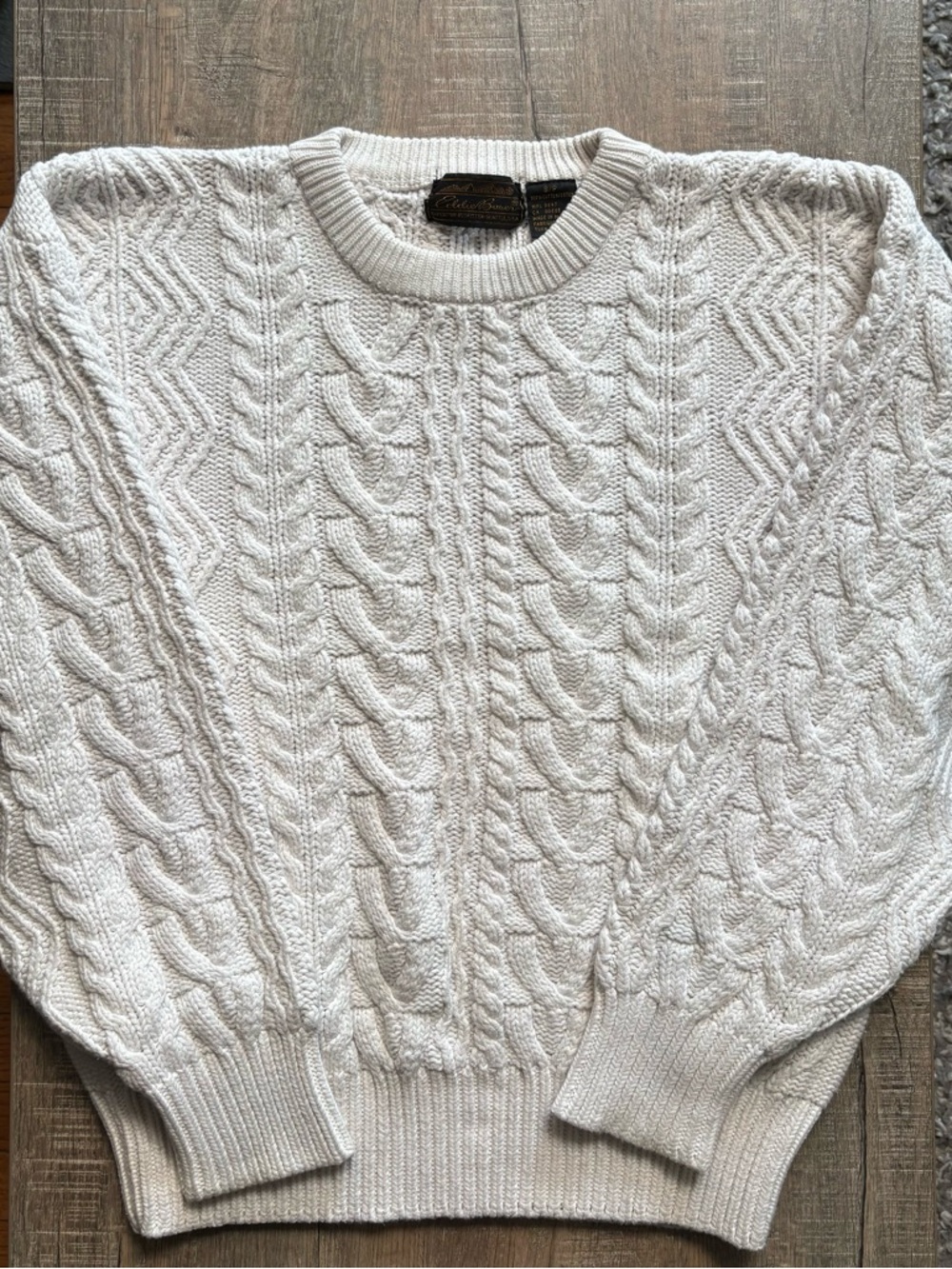 Eddie Bauer Cable Knit Fisherman Sweater | Vintage
